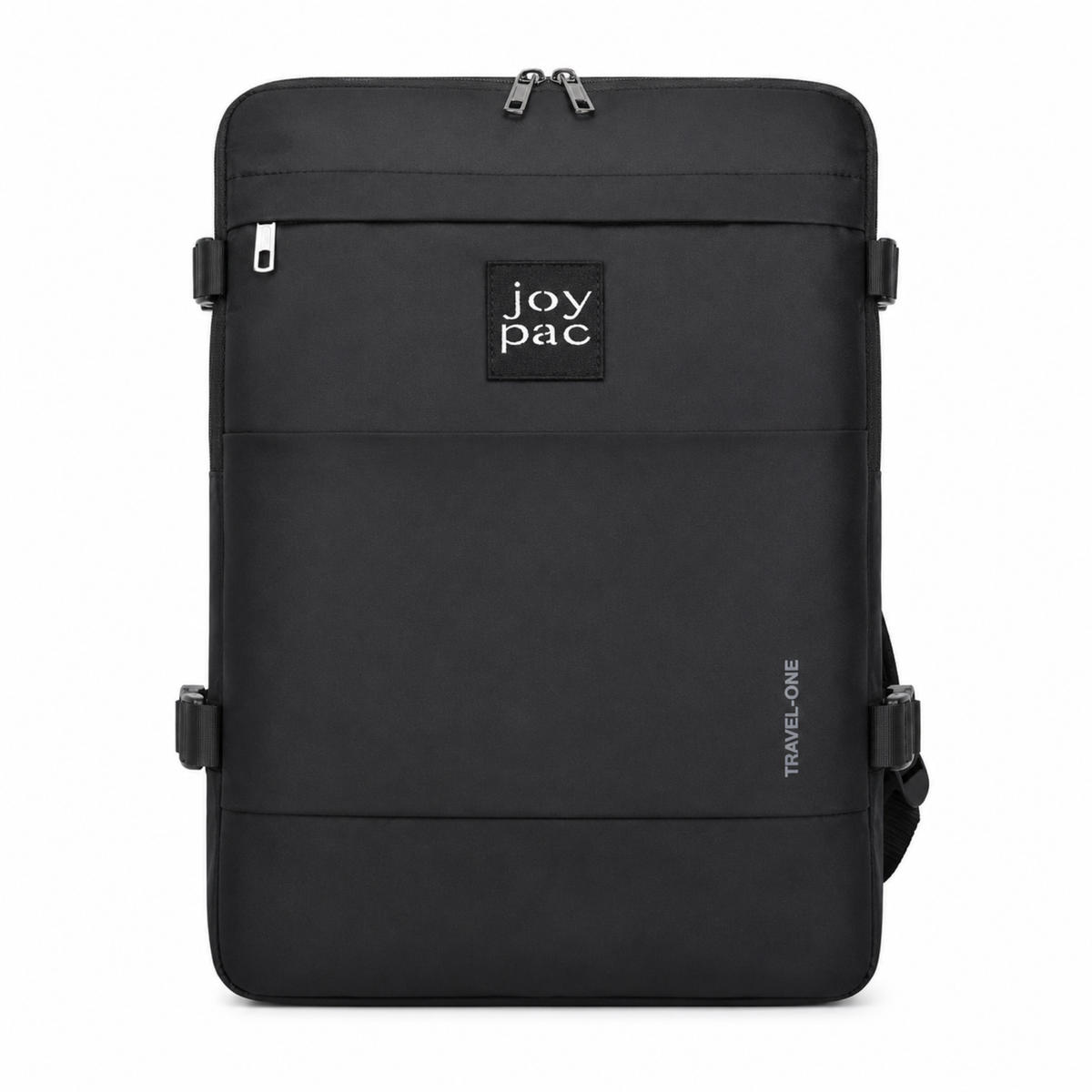 Czarny plecak podróżny JOYPAC TRAVEL-ONE 40x30x20 jako bagaż podręczny do samolotu