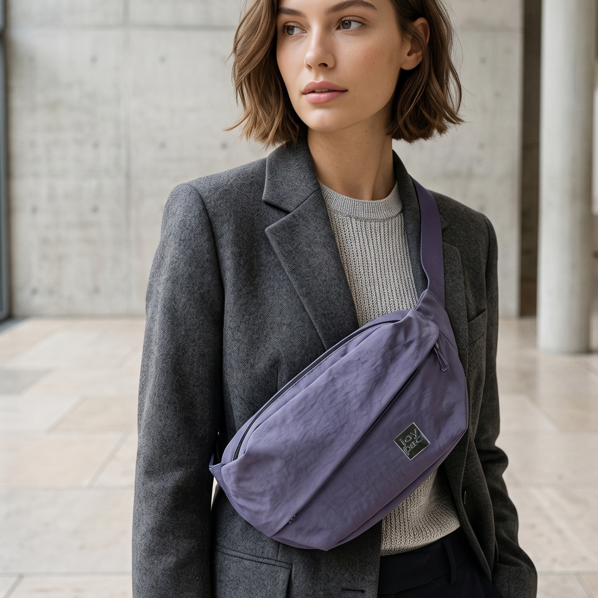 Nerka JOYRIDE JOYPAC w kolorze fioletowym, noszona crossbody
