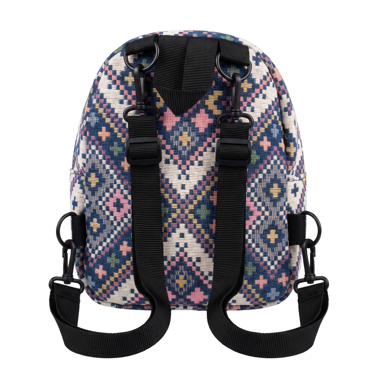 Plecak RISE JOYPAC niebieski (blue mosaic), widok z tyłu z regulowanymi pasami